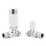 M-TRV-075-ST-CW-ALT01 - Exeter Modern TRV Chrome & White Towel Radiator Valves M-TRV-075-ST-CW-ALT01 - Exeter Modern TRV Chrome & White Towel Radiator Valves